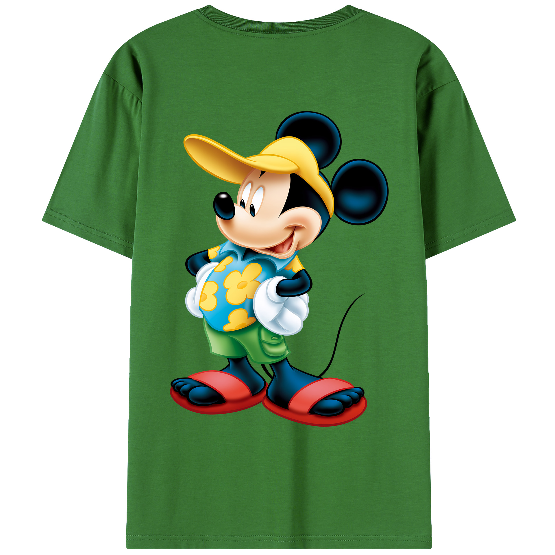 （画像用） ミッキーマウス Mickey Mouse レディース半袖Tシャツ(バックプリント)